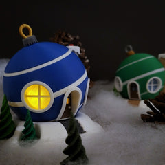 Light-Up Christmas Bauble Fairy House Set