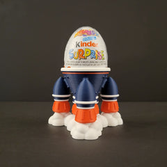 Rocket Ship Easter Egg Holder - Custom 3D Printed Space Gift