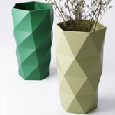 Geometric Vase: Modern Faceted Design for Dried Flowers