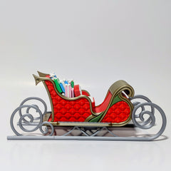 Large Christmas Decoration | Traditional Santa's Sleigh with Gifts Centrepiece