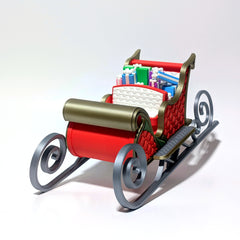 Large Christmas Decoration | Traditional Santa's Sleigh with Gifts Centrepiece