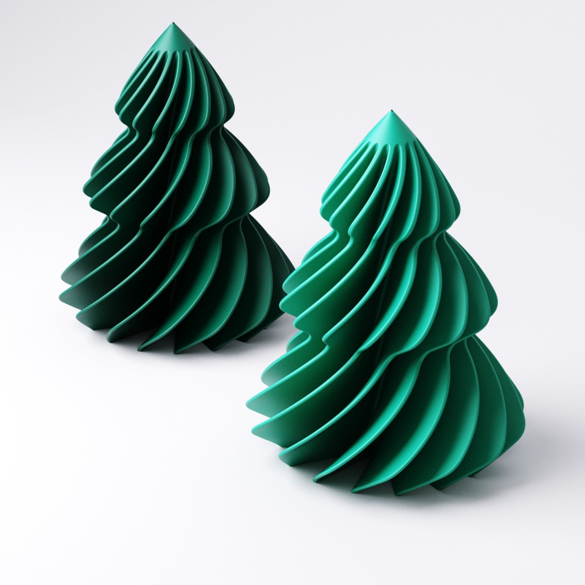 Colourful christmas tree decoration displayed on a wooden shelf at home