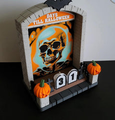 Tombstone halloween countdown | spooky decor | uk made