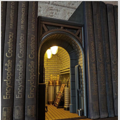 Frankenstein booknook bookshelf insert light up book end uk made