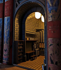 Frankenstein booknook bookshelf insert light up book end uk made