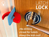 Portable door lock: no-drill travel latch for hotel & home security
