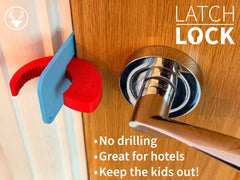 Portable door lock: no-drill travel latch for hotel & home security