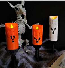 Spooky tealight candles (3-pack) | halloween decor | uk made