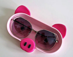 Farm animal glasses holder | kids spectacle stand cow pig | childrens eyeglass rest | cute desk organiser | farmyard nursery decor gift