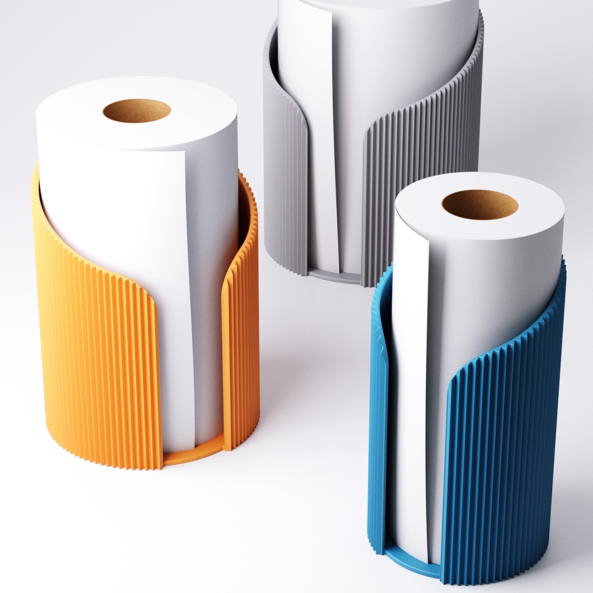 Paper towel holder shown from an angled view