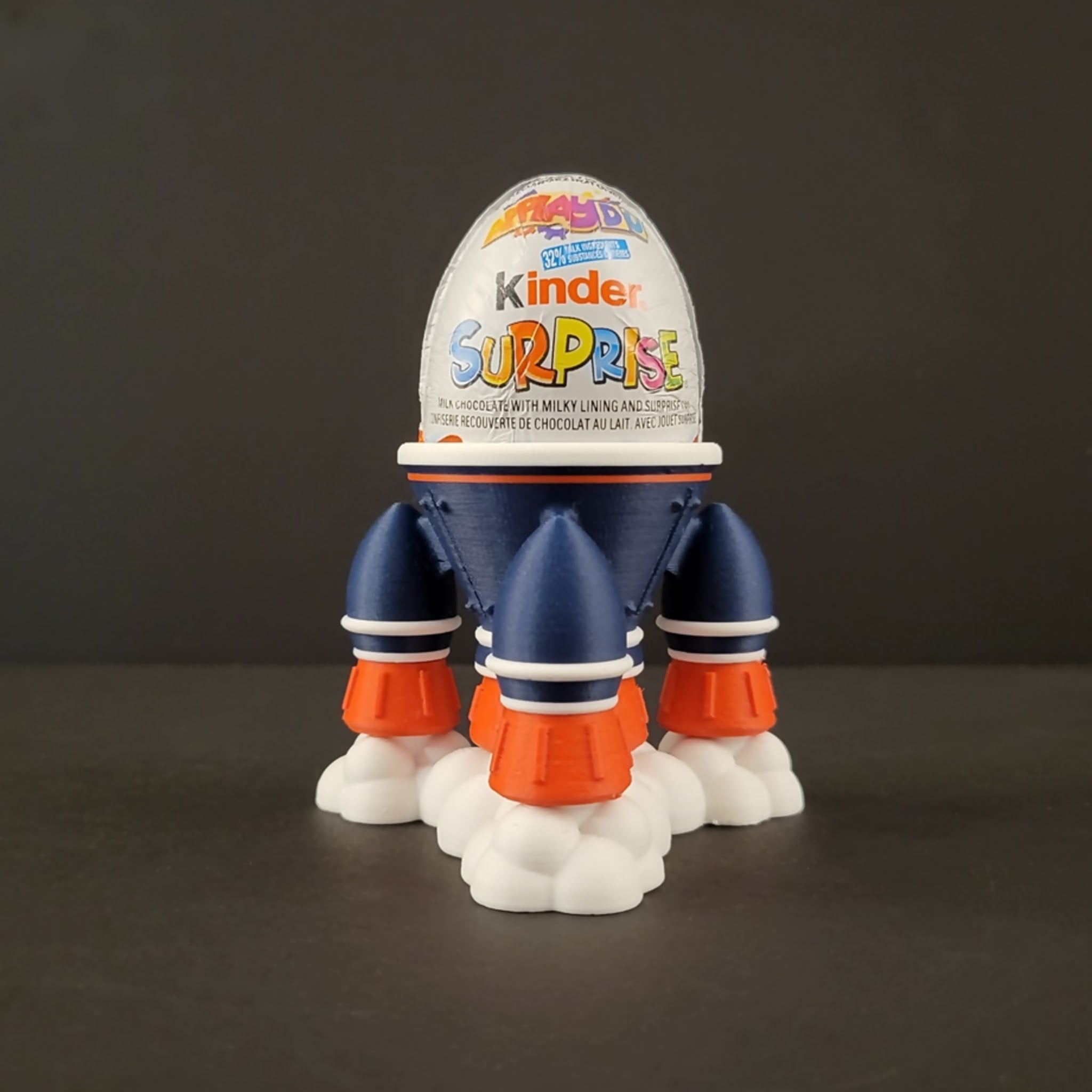 Rocket Ship Easter Egg Holder - Custom 3D Printed Space Gift