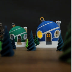 Light-Up Christmas Bauble Fairy House Set