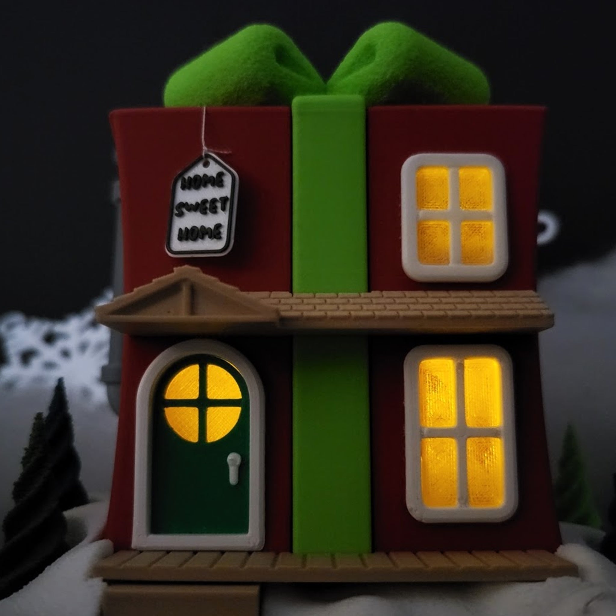 Light-Up Christmas Present Fairy House Set
