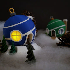 Light-Up Christmas Bauble Fairy House Set