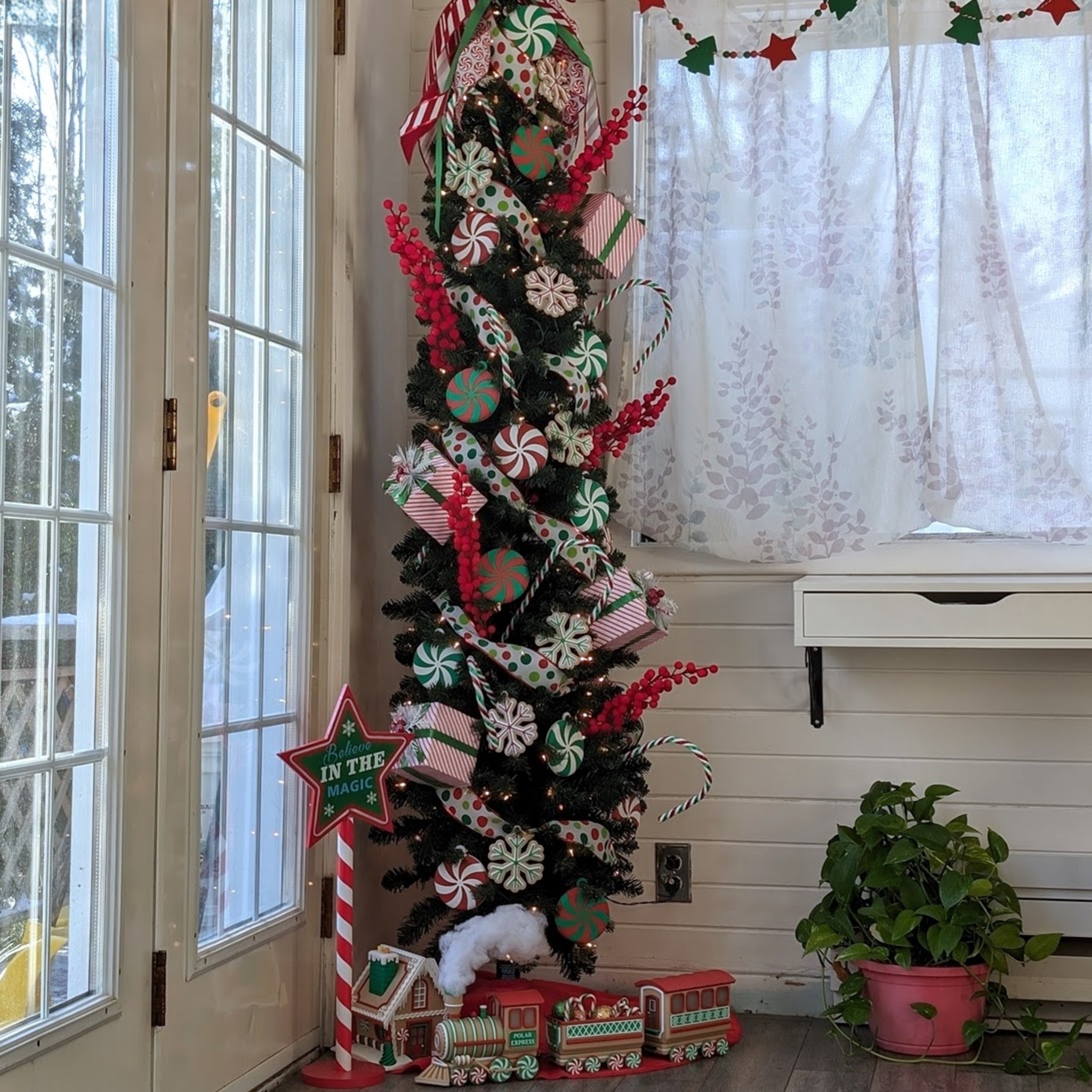 Peppermint Swirl Christmas Ornament (Set of 3)