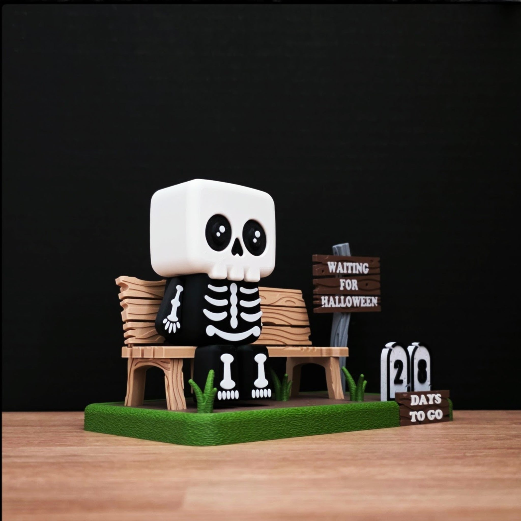 Halloween Countdown Calendar | Skeleton Home Decoration | Family Gift