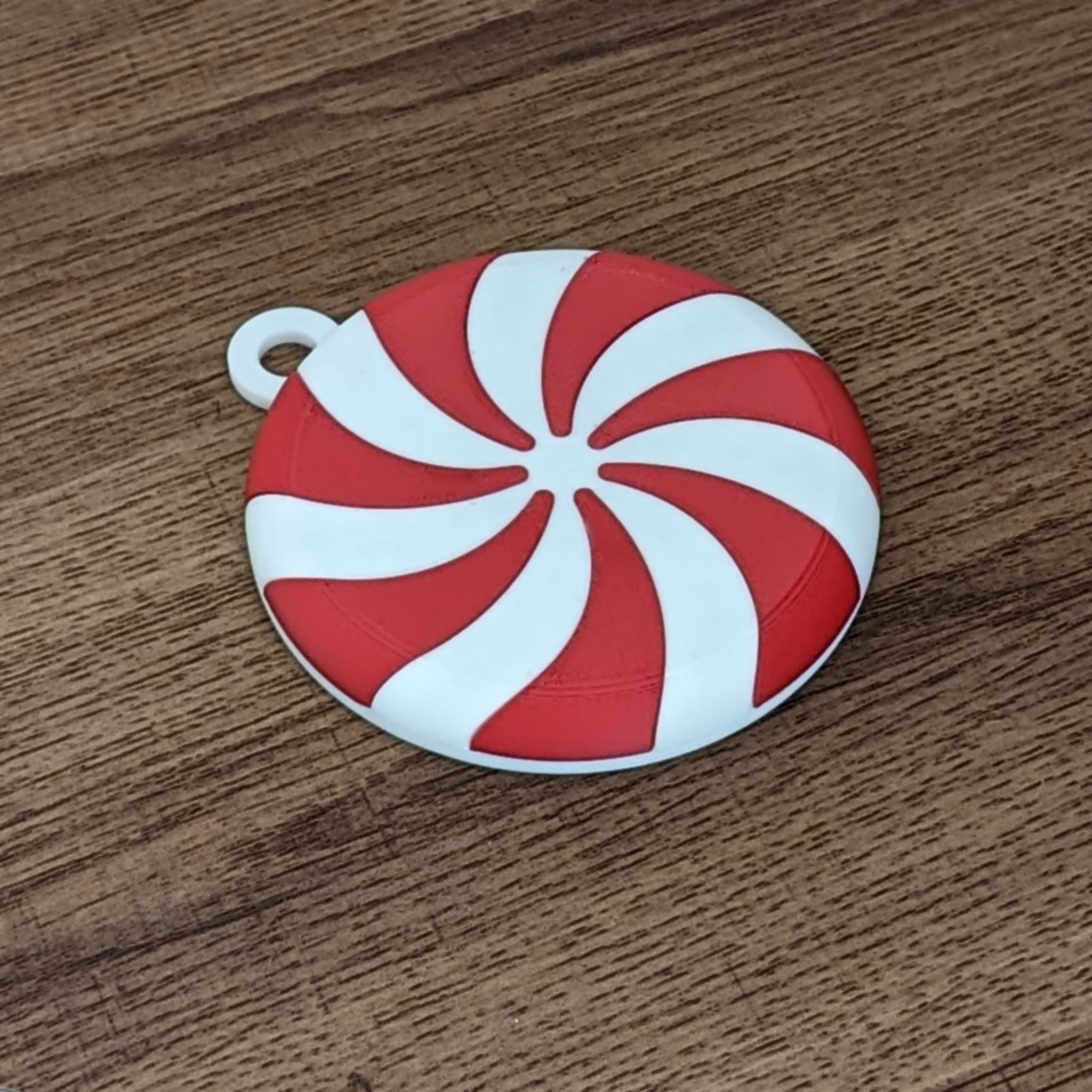 Peppermint Swirl Christmas Ornament (Set of 3)