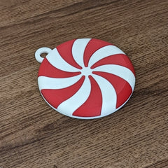 Peppermint Swirl Christmas Ornament (Set of 3)