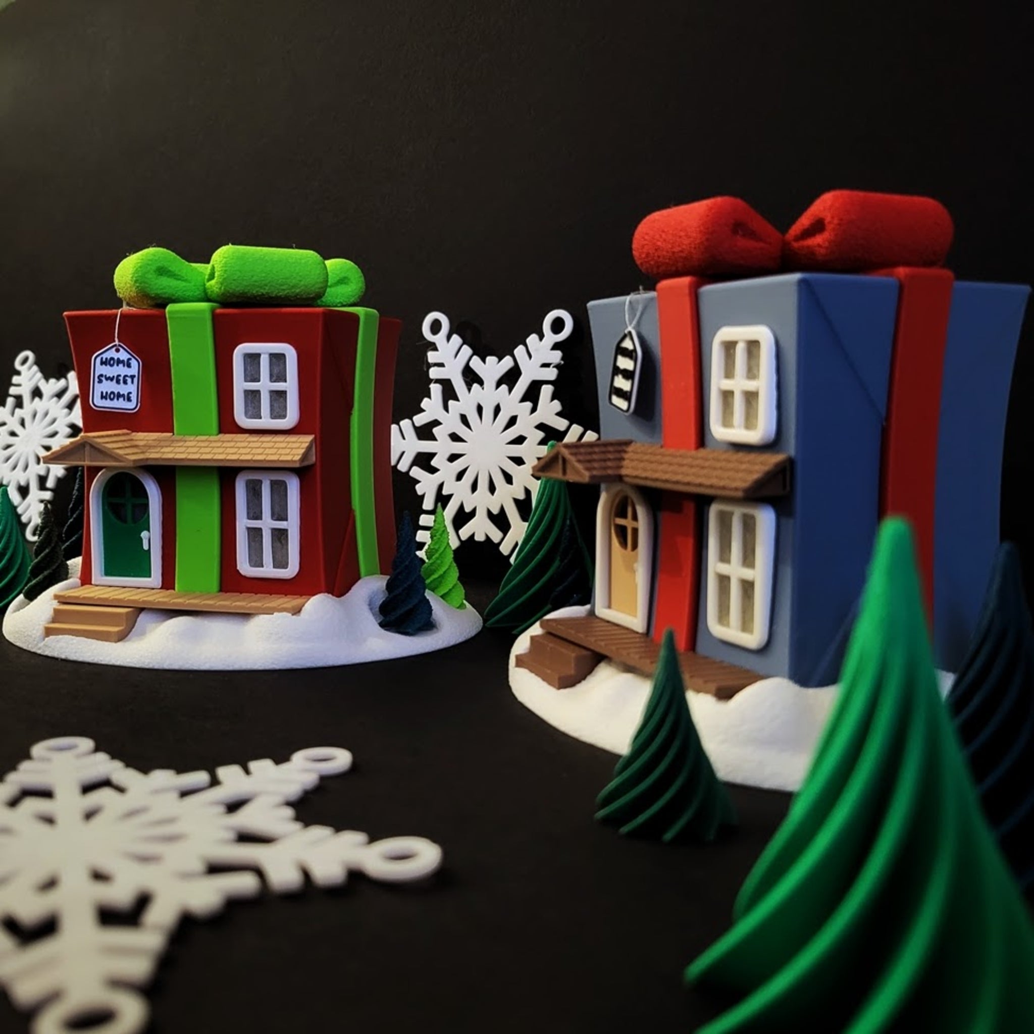 Light-Up Christmas Present Fairy House Set
