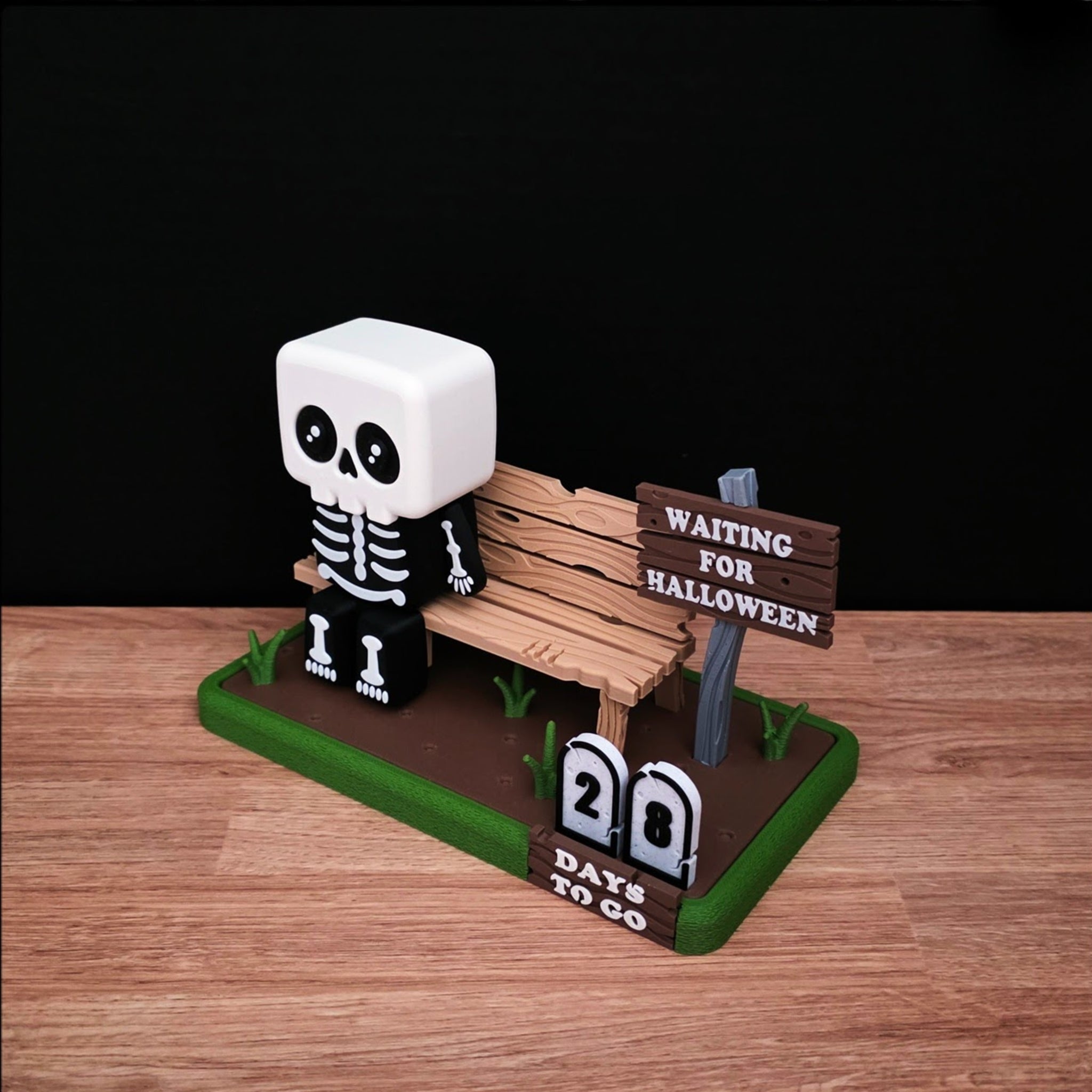 Halloween Countdown Calendar | Skeleton Home Decoration | Family Gift