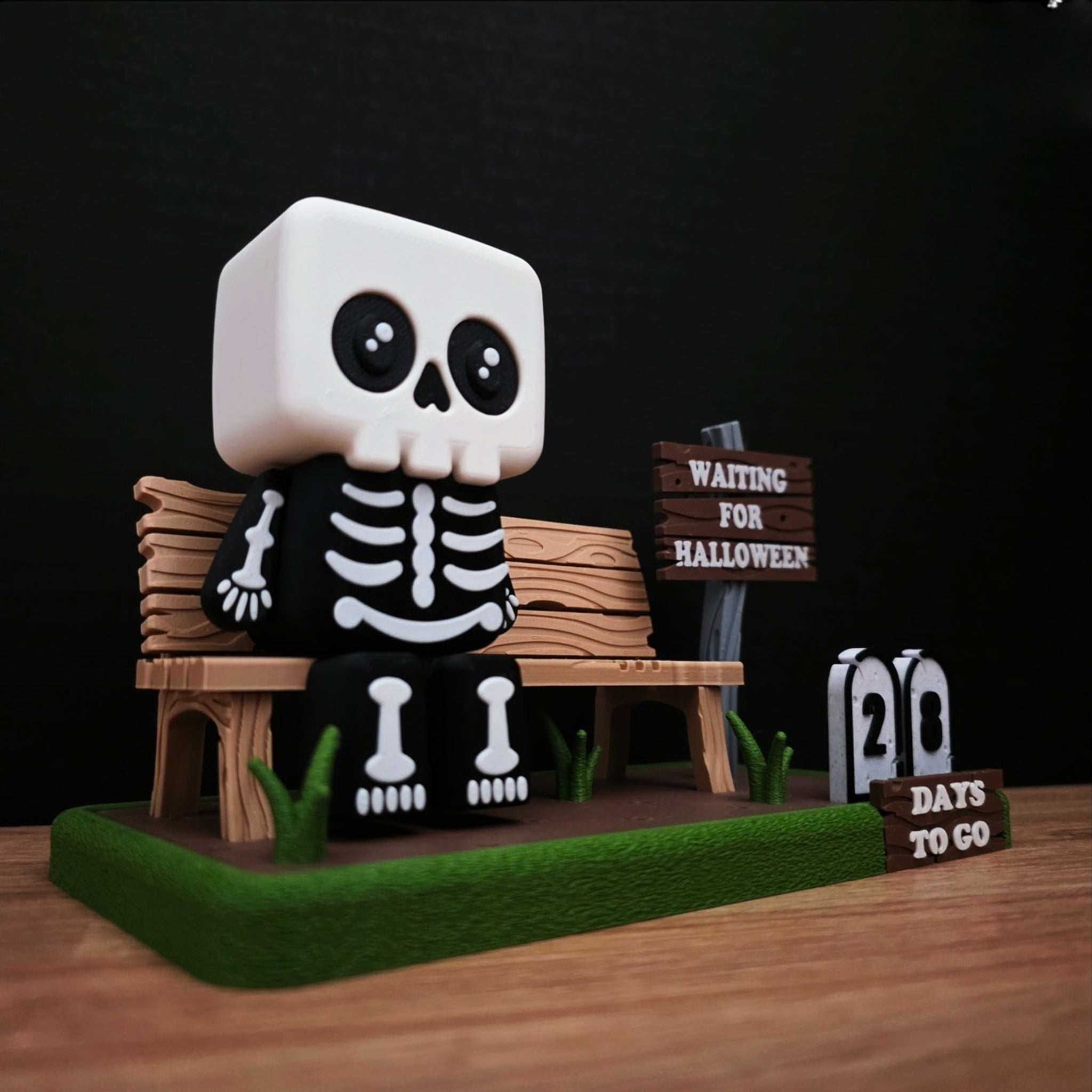Halloween Countdown Calendar | Skeleton Home Decoration | Family Gift