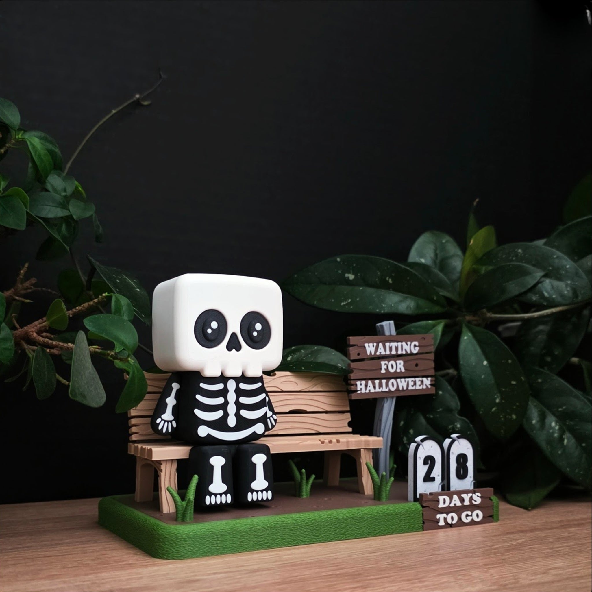 Halloween Countdown Calendar | Skeleton Home Decoration | Family Gift