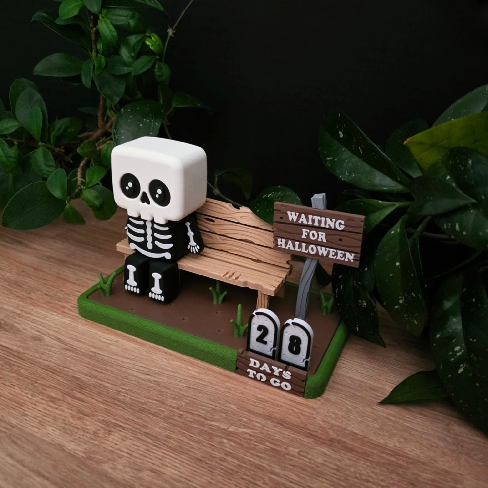 Halloween Countdown Calendar | Skeleton Home Decoration | Family Gift