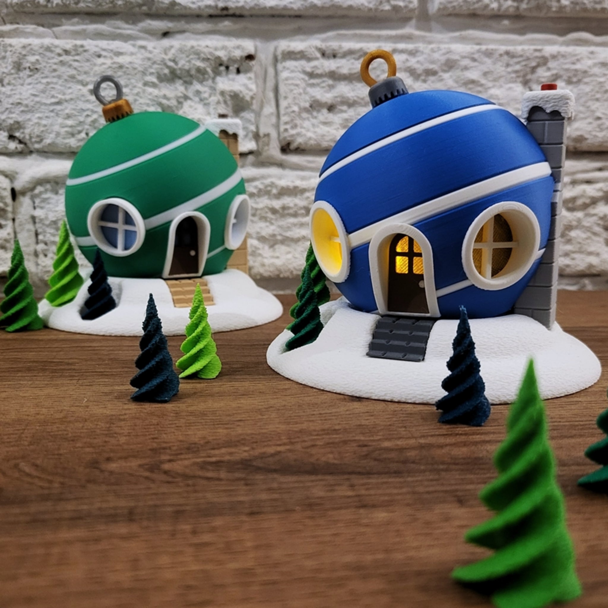 Light-Up Christmas Bauble Fairy House Set