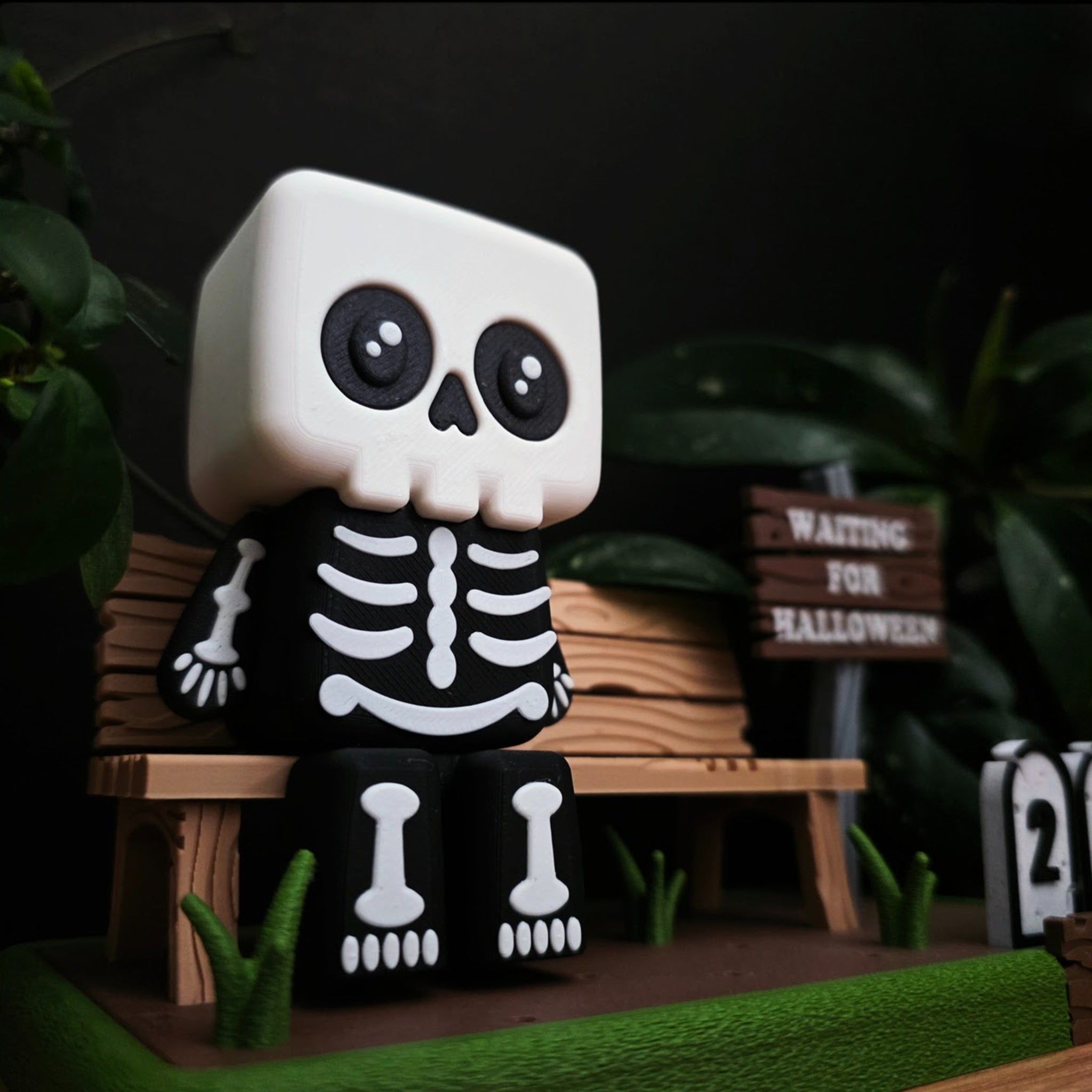 Halloween Countdown Calendar | Skeleton Home Decoration | Family Gift