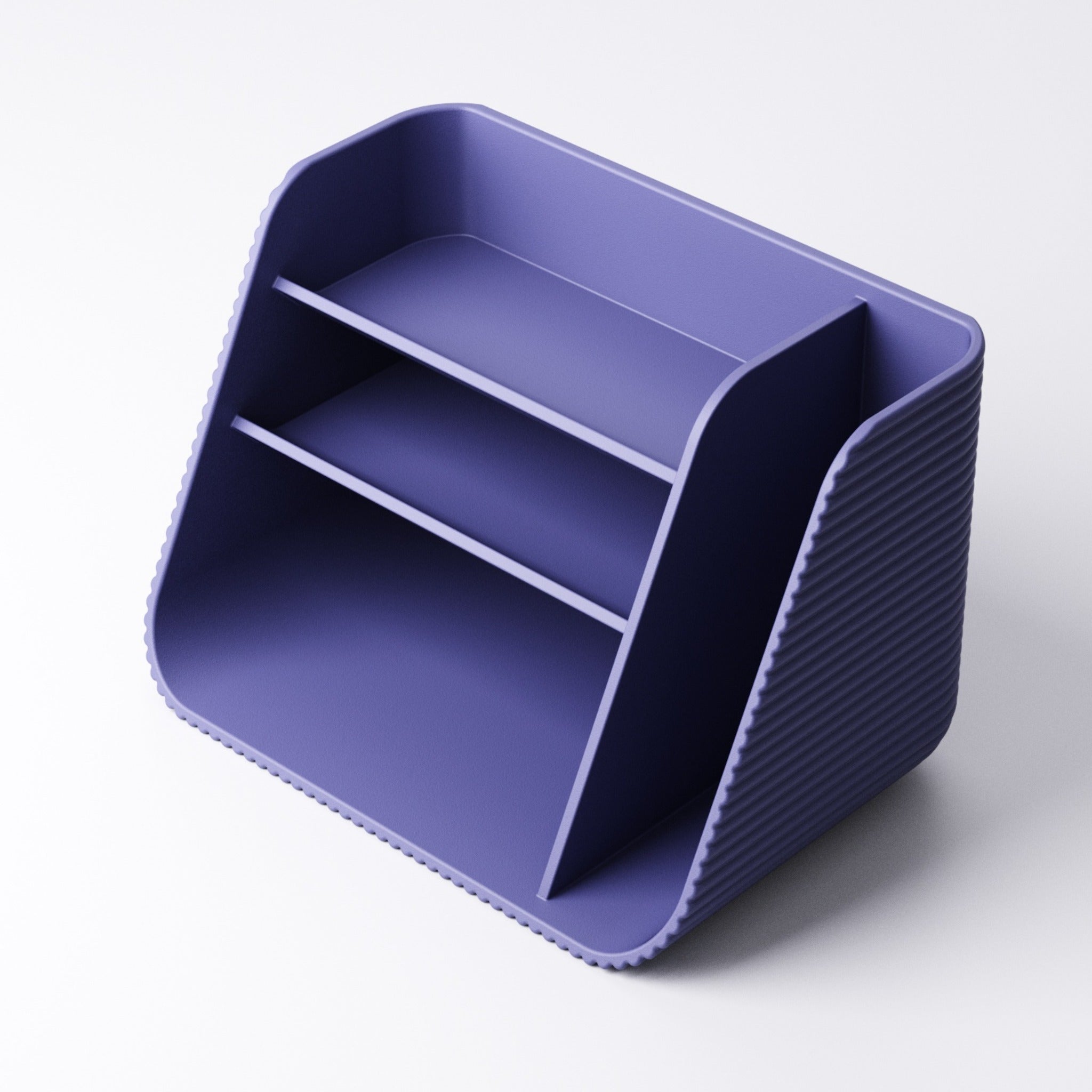Desk organiser on a home office desk setup