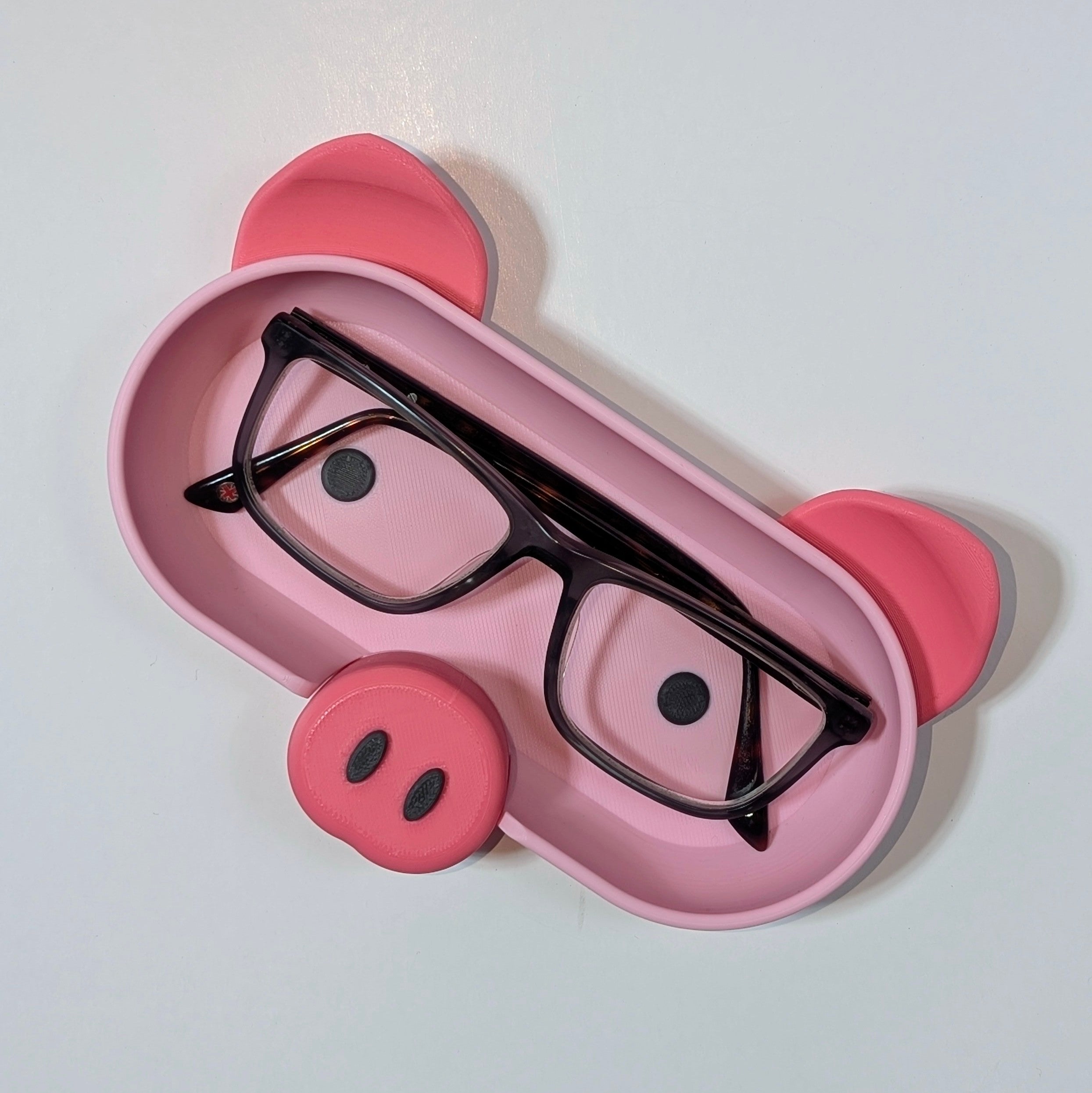 Pig glasses holder | eyewear stand | desk accessory | Pink Little Piggy |