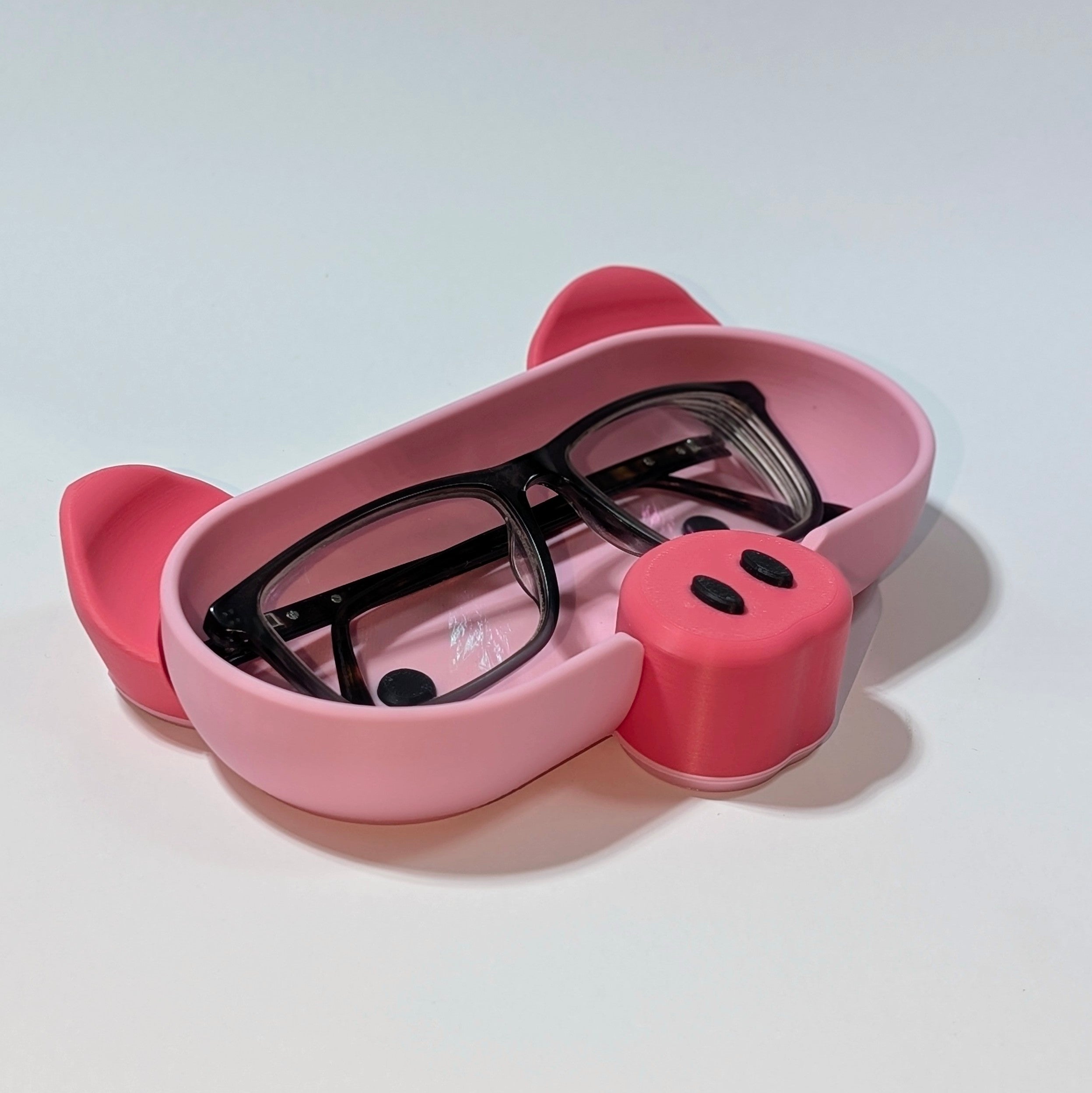 Pig glasses holder | eyewear stand | desk accessory | Pink Little Piggy |