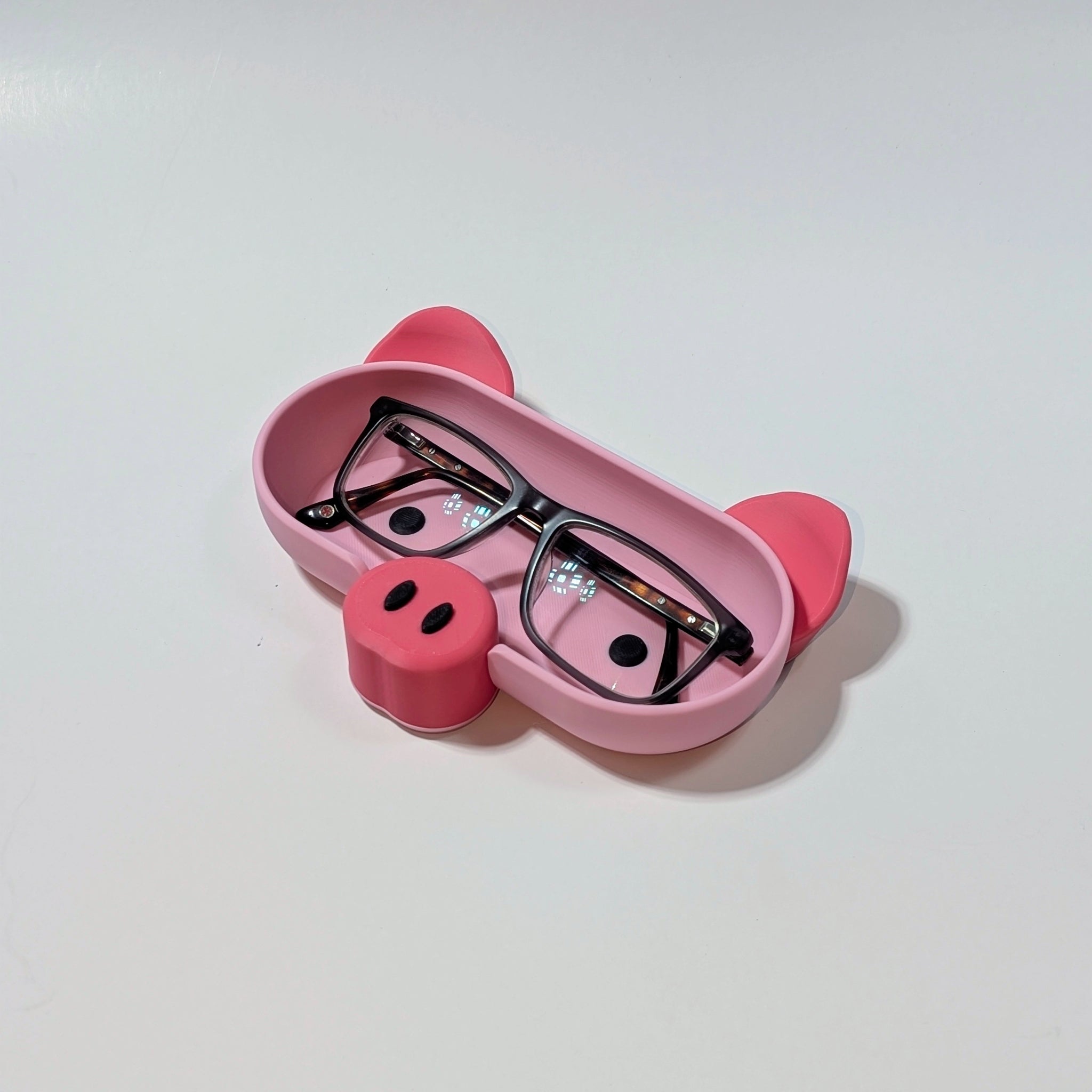 Pig glasses holder | eyewear stand | desk accessory | Pink Little Piggy |