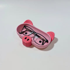 Pig glasses holder | eyewear stand | desk accessory | Pink Little Piggy |