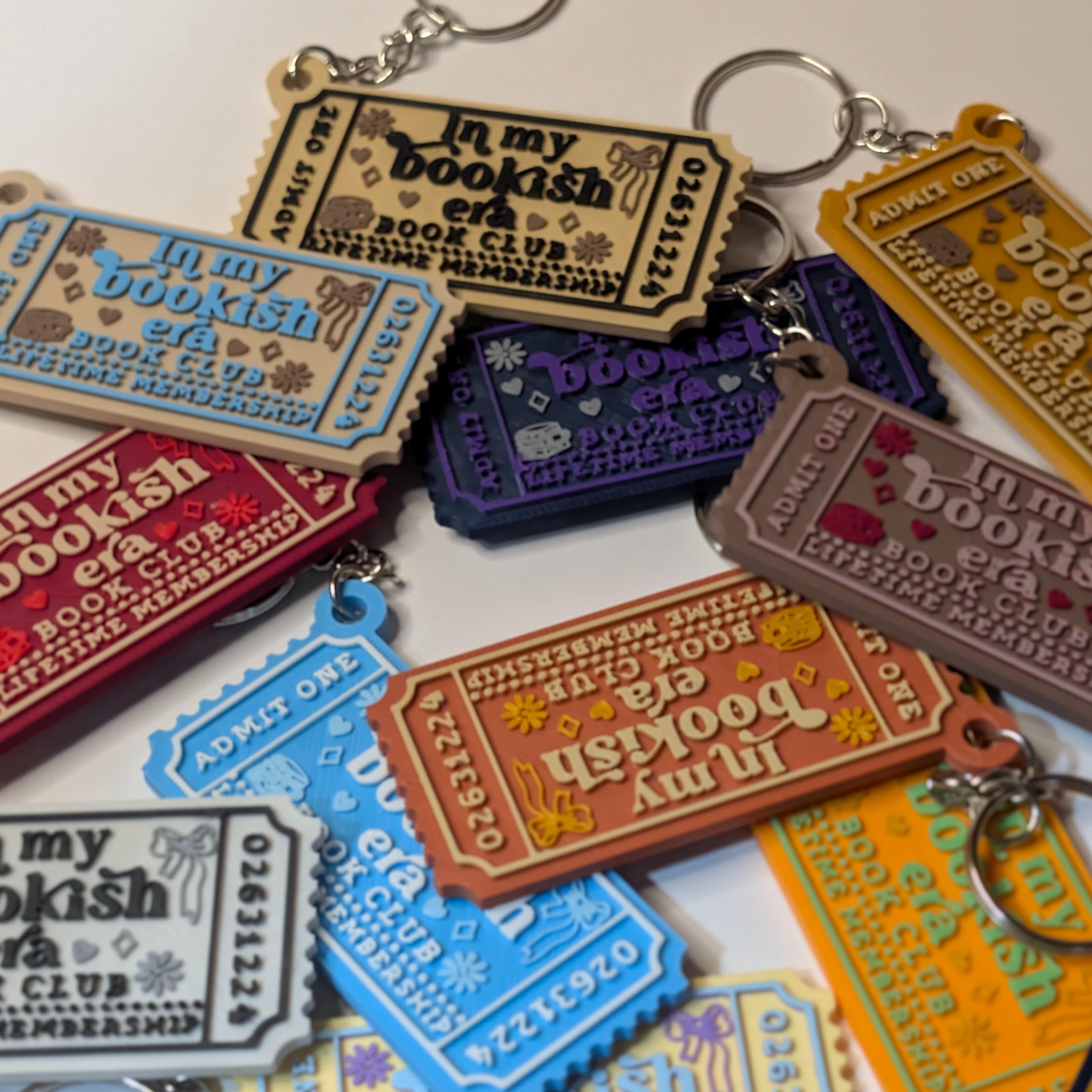 In My Bookish Era Keyring | Book Club Charm | Swiftie Eras Colours