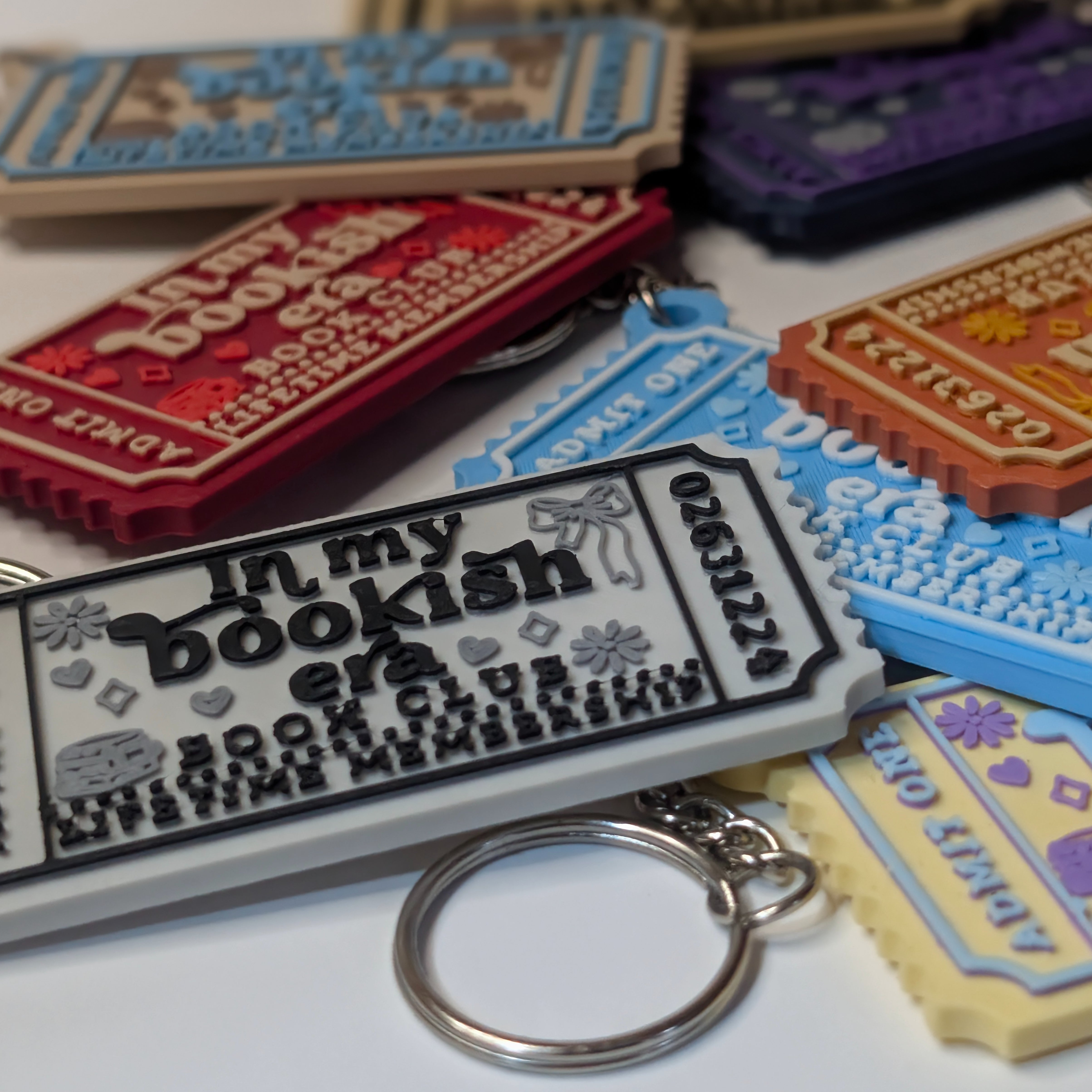 In My Bookish Era Keyring | Book Club Charm | Swiftie Eras Colours