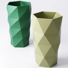 Geometric Vase: Modern Faceted Design for Dried Flowers