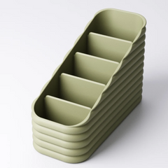 Textured Remote Control Holder | 5-Slot TV Remote Caddy