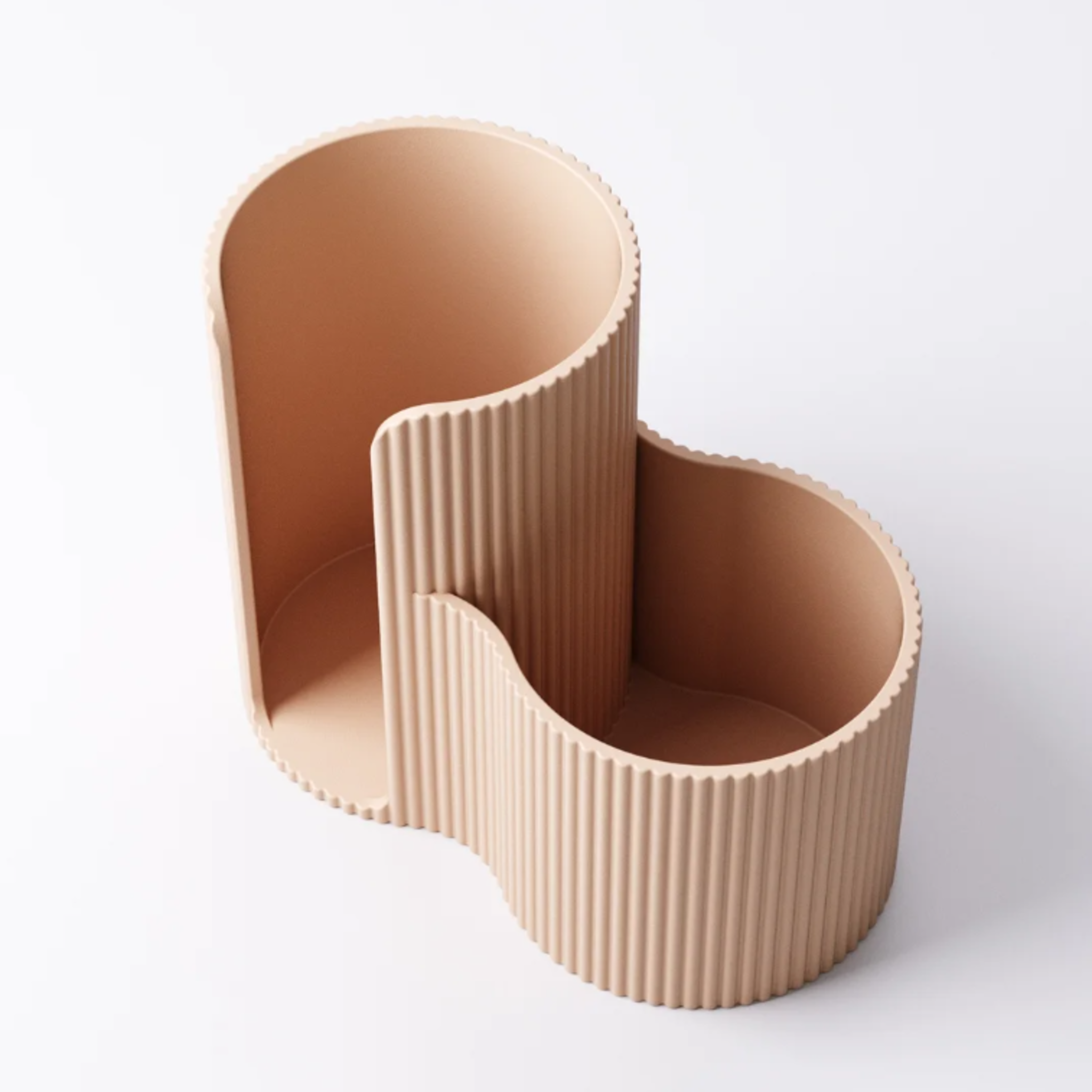 Fluted Cotton Pad & Bud Holder | Bathroom & Vanity Organiser