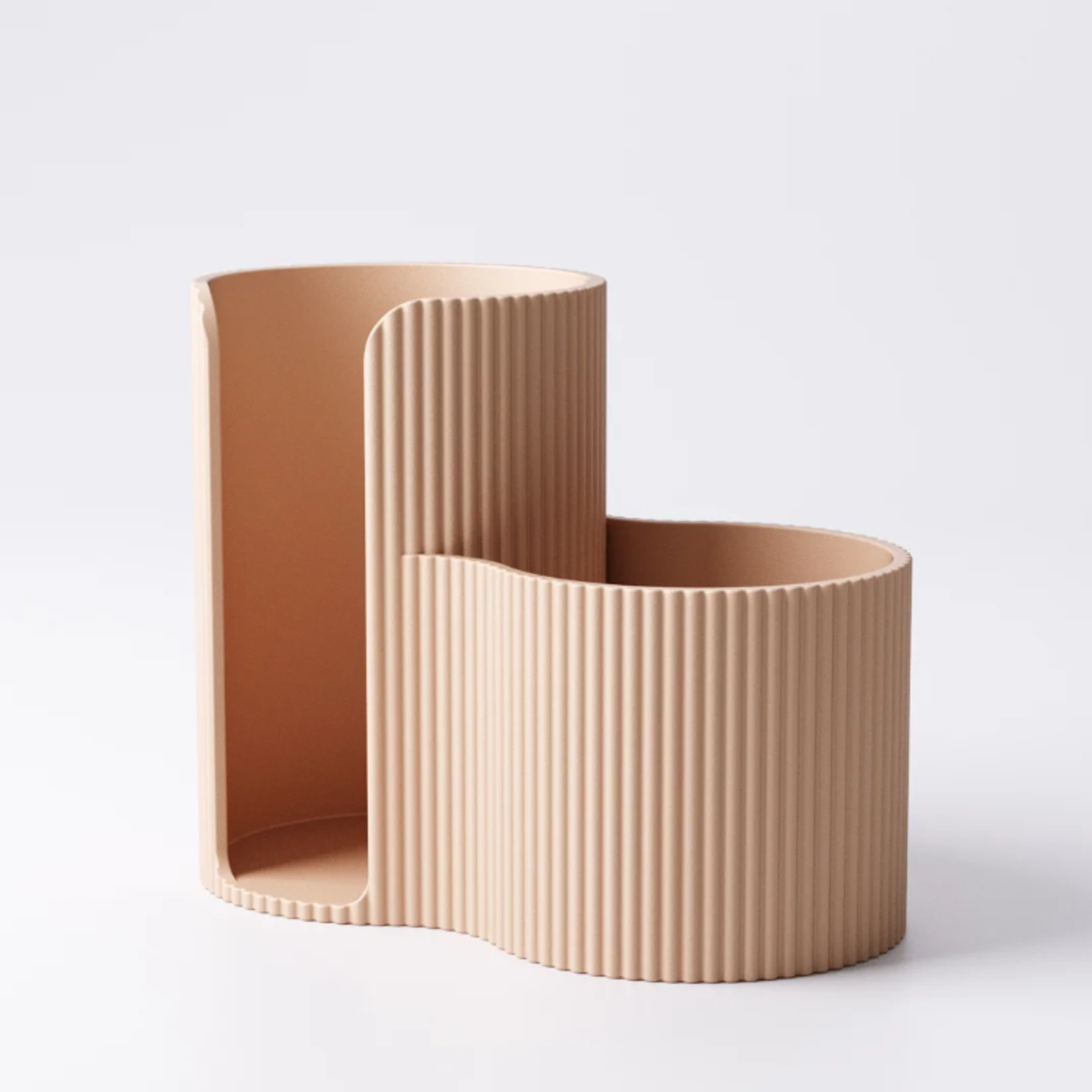 Fluted Cotton Pad & Bud Holder | Bathroom & Vanity Organiser