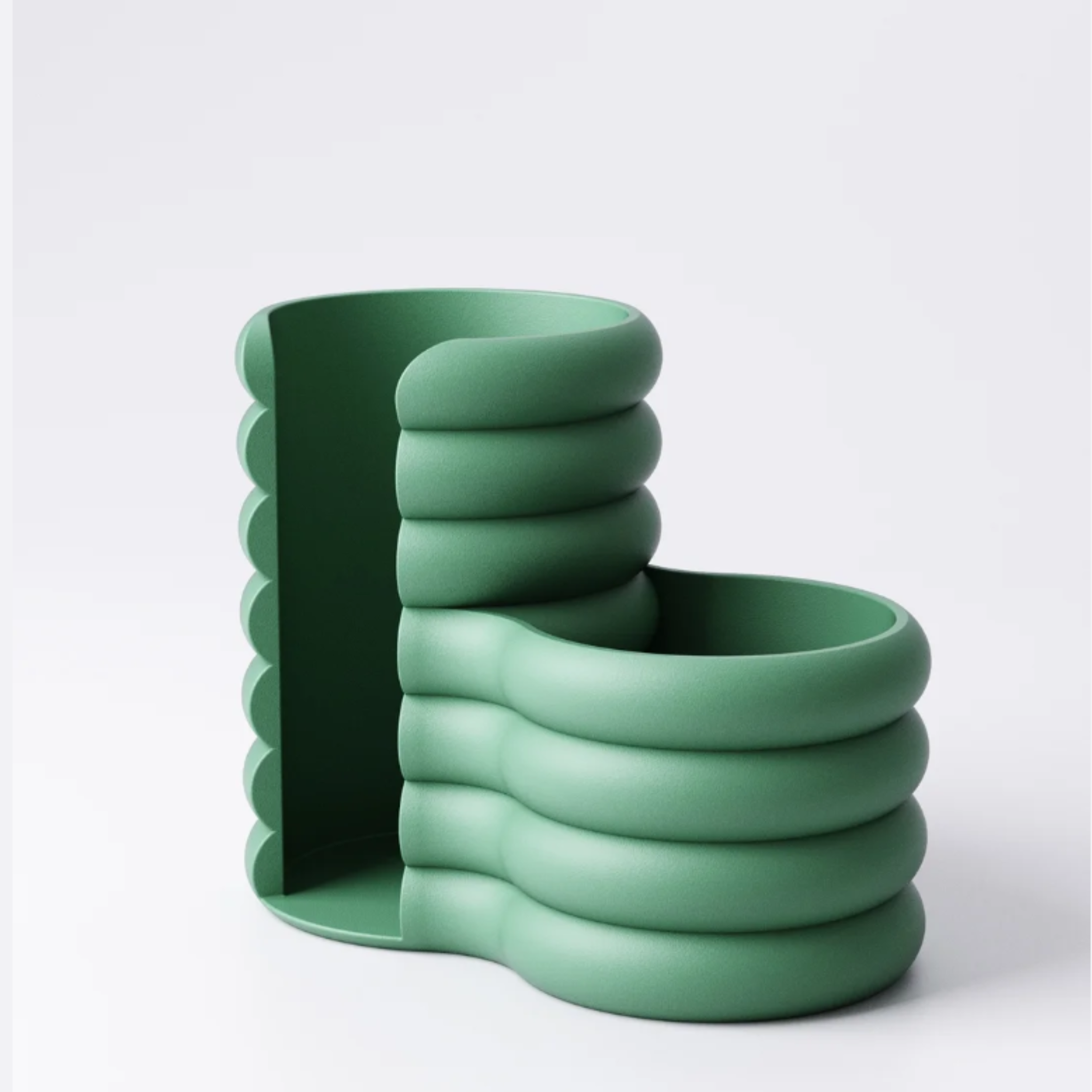 Wide Fluted Cotton Pad & Bud Holder | Bathroom & Vanity Organiser