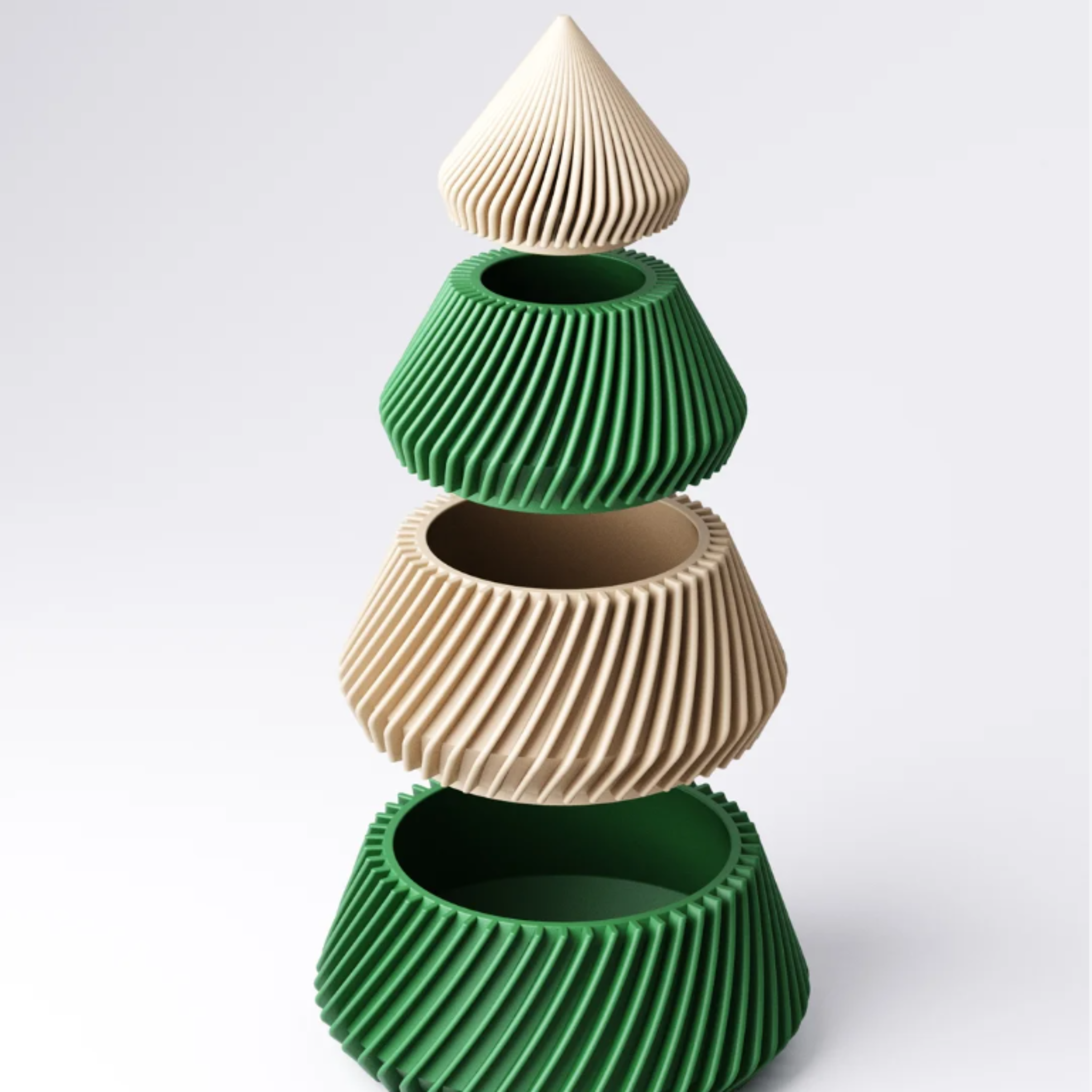 Modular Stacking Christmas Tree with Secret Storage