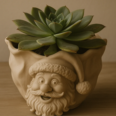 The Happy Santa 3D Printed Planter (Dual Use Planter or Candy Bowl)
