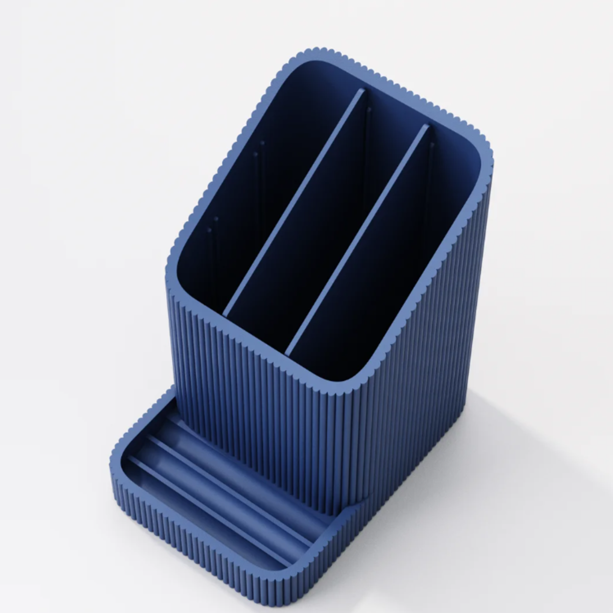 The Ribbed Desk Organiser & Multi-Angle Phone Stand