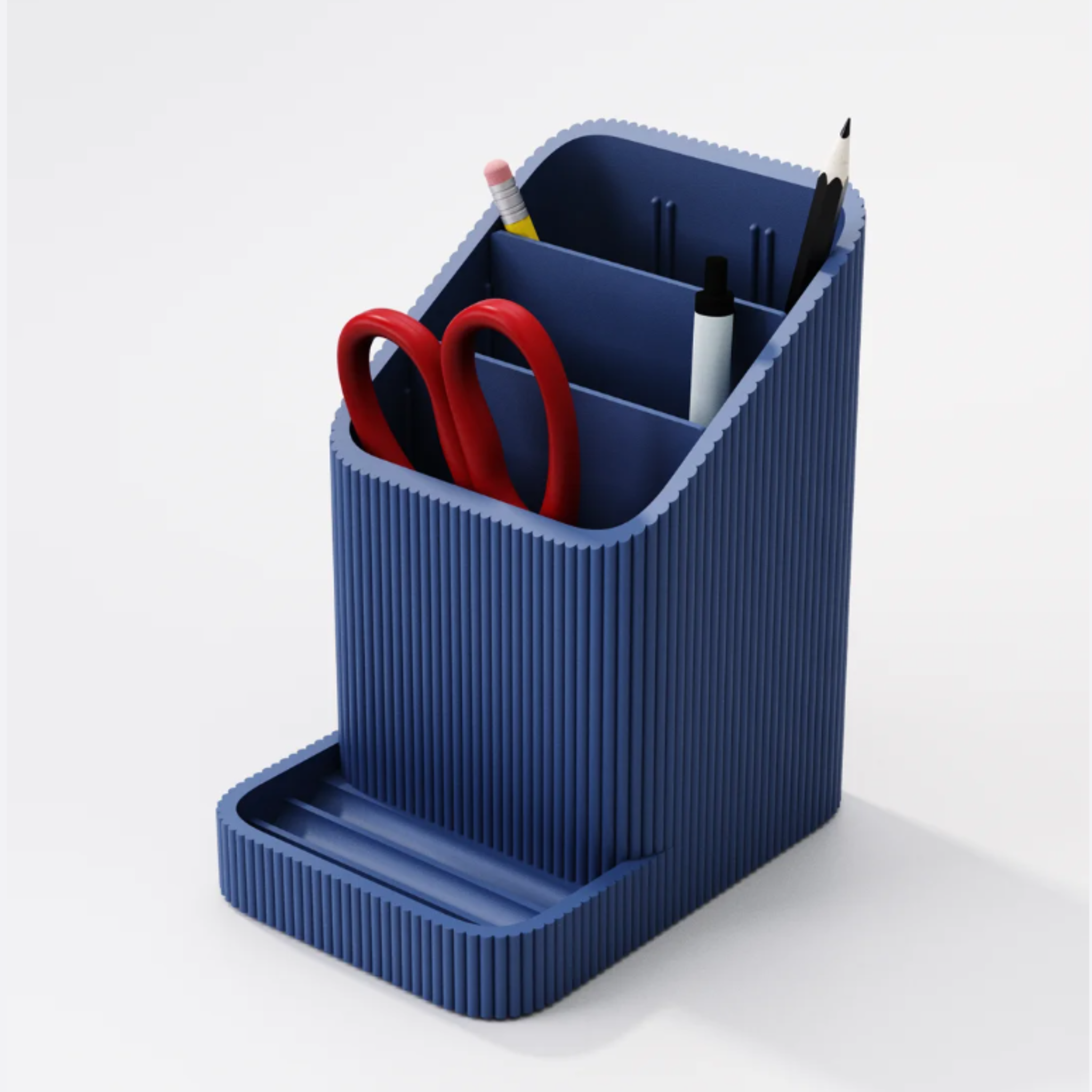 The Ribbed Desk Organiser & Multi-Angle Phone Stand