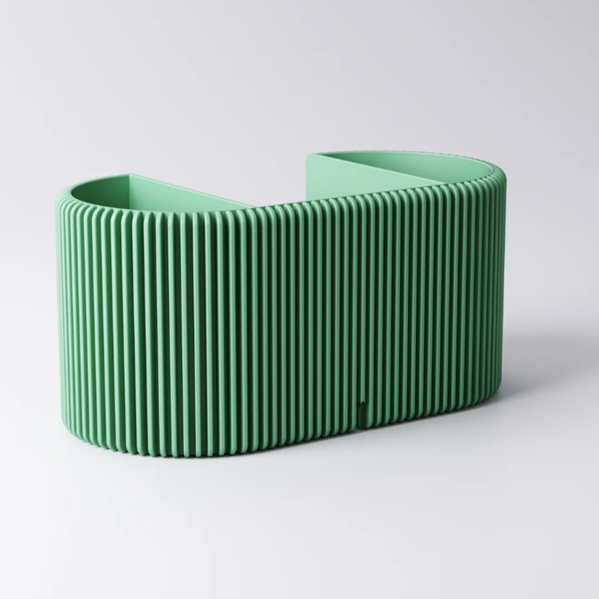 Finned Desk Organiser & Phone Holder with Pen Pot