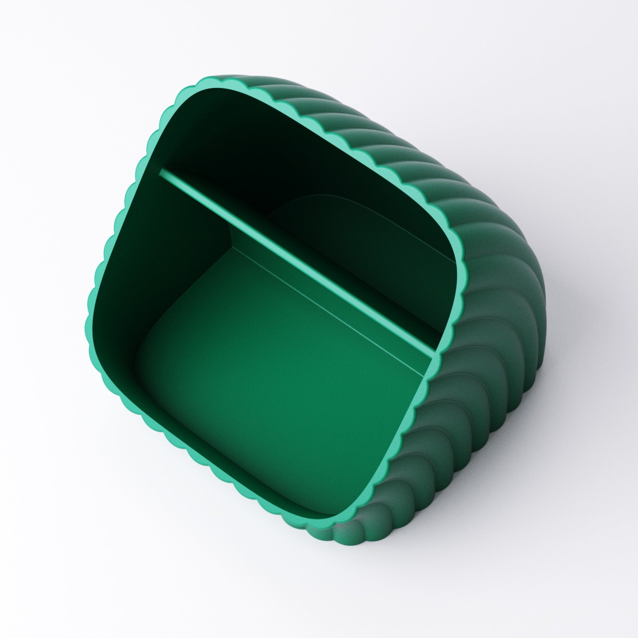 Deep ridge desk organiser side profile view