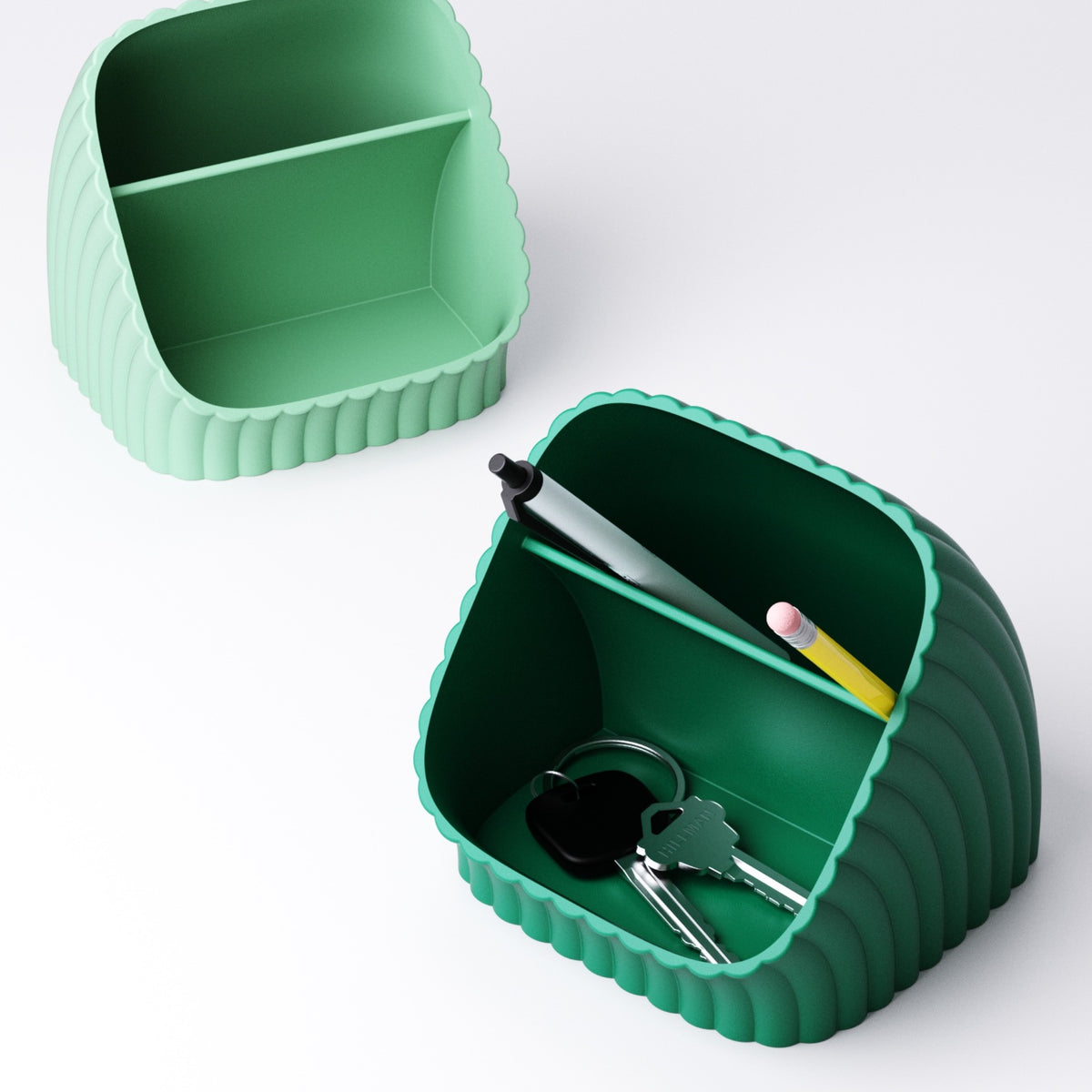 Deep ridge desk organiser overhead view