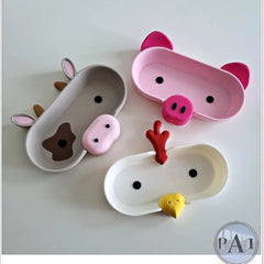 Farmyard Animal Glasses Holder | Trinket Catch-All Dish | Cow, Chicken or Pig