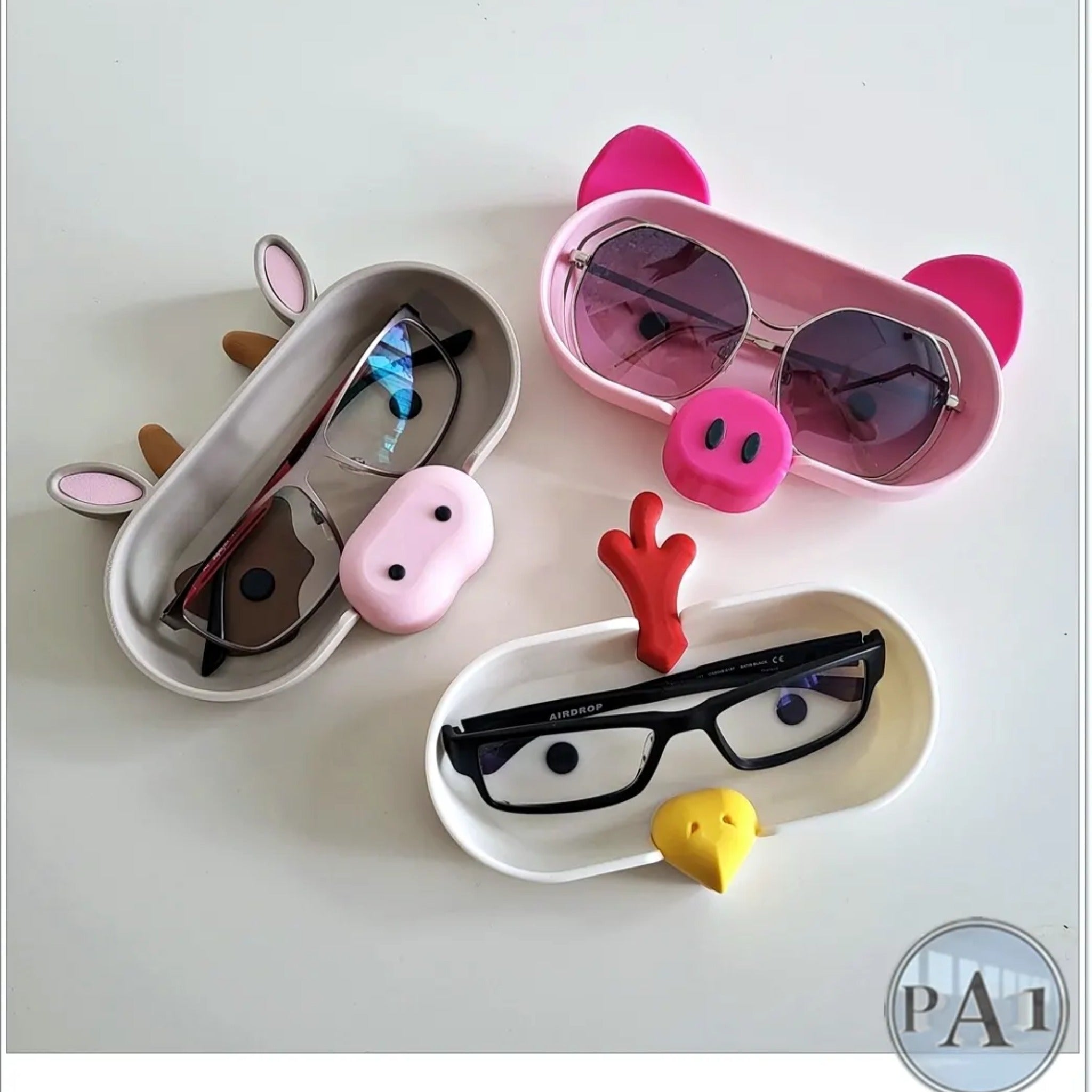 Farmyard Animal Glasses Holder | Trinket Catch-All Dish | Cow, Chicken or Pig